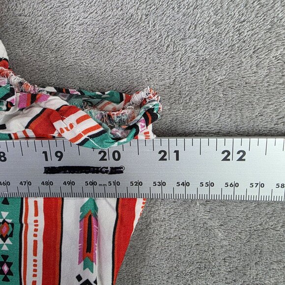 Womens Wrangler Retro Sleeveless Peplum Top Western Ruffle Trim V-Neck Size L - Picture 5 of 8